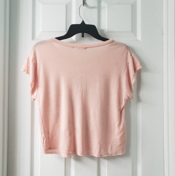 Sun & Moon Light Pink Flowy Crop Top - Picture 3 of 4